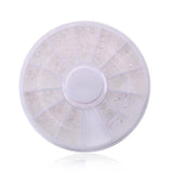 3d Nail Glitter Rhinestone Wrapping Pearls AB Colorful 2MM 3MM Wheel Gold Metal Studs DIY Beauty Nail Art Decorations