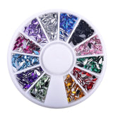 3d Nail Glitter Rhinestone Wrapping Pearls AB Colorful 2MM 3MM Wheel Gold Metal Studs DIY Beauty Nail Art Decorations