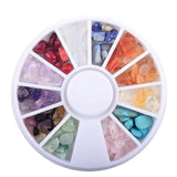 3d Nail Glitter Rhinestone Wrapping Pearls AB Colorful 2MM 3MM Wheel Gold Metal Studs DIY Beauty Nail Art Decorations