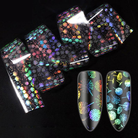 4*20cm 1pcs Holographic Starry Sky foil for nail Manicure Laser Pattern Nail Art Transfer Sticker DIY Nail Decorations