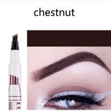 4 Colors Microblading Eyebrow Tattoo Pen 4 Head Fine Sketch Liquid Makeup Pencil Waterproof Tattoo Eye Brow Pen Smudge-proof