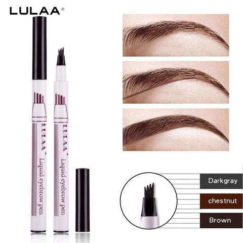 4 Fork Eyebrow Pencil Waterproof Microblading Eyebrow Tattoo Pen Liquid Tint Eye Brow Pencil Professional Make up Cosmetics