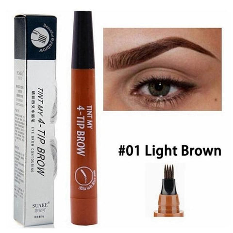 4 Fork Tip Fine Sketch Enhancer Eyebrow Tattoo Pen Waterproof Microblading Eyebrow Tattoo Tint Henna Eyebrow Gel Makeup Tools