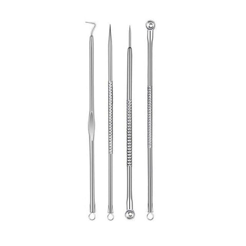 4 Pcs/Set Acne Blackhead Remover Needles Stainless Steel Pimple Spot Comedone Extractor Cleanser Face Clean Tools