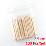 4 different sizes Orange Wood Sticks for Cuticle Pusher Cuticle Remove Tool forks for nails Manicures Tools 10/30/50/100Pcs/Set