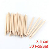 4 different sizes Orange Wood Sticks for Cuticle Pusher Cuticle Remove Tool forks for nails Manicures Tools 10/30/50/100Pcs/Set