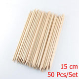 4 different sizes Orange Wood Sticks for Cuticle Pusher Cuticle Remove Tool forks for nails Manicures Tools 10/30/50/100Pcs/Set