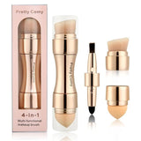 4 in 1 Makeup Tool Foundation Eyebrow Brush Eyeliner Blush Powder Cosmetic Concealer Professional Makeup Brushes