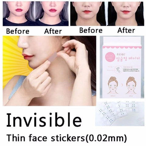 40 Pcs/Set Invisible Thin Face facial Stickers Facial Line Wrinkle Sagging Skin V-Shape Face Lift Tape Scotch for Face BTZ1