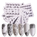 40pcs Nail Sticker Water Decals Flowers Watermark Ink Slider for Nails Art Decoration Gel Nail Manicure Accessories JISTZ352-391
