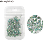 450 pcs/Pack Mix Size Pink Opal Crystal Nail Art Rhinestones For 3d Charm Glass Flatback Non Hotfix DIY Nails Decorations