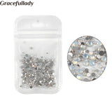 450 pcs/Pack Mix Size Pink Opal Crystal Nail Art Rhinestones For 3d Charm Glass Flatback Non Hotfix DIY Nails Decorations