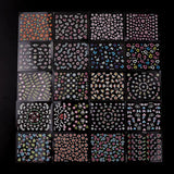 48 Sheets 3D Nail Sticker Random Colorful Black White 3 Flower Butterfly Series Stereoscopic Nail Sticker Decoration