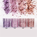 4PCS/Set Festival Body Makeup 1mm Sequins Glitter Face Hair Shimmer Powder Shiny Flash Body Glitter Popular Cosmetics Makeup