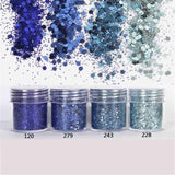 4PCS/Set Festival Body Makeup 1mm Sequins Glitter Face Hair Shimmer Powder Shiny Flash Body Glitter Popular Cosmetics Makeup