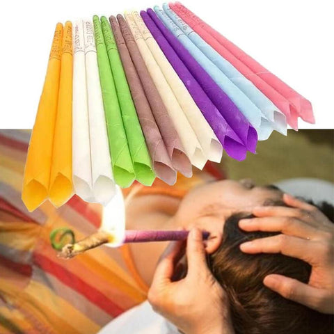 4pcs Straight/Trumpet Earwax Candles Hollow Blend Cones Beeswax Cleaning Sleeping Help Tool Natural Aromatherapy Makeup Set