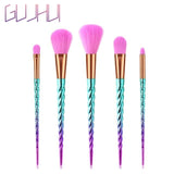 5/6/10PCS powder Rose gold set Brush Shape Oval crystal Makeup Brush Set Professional Foundation Powder Brush Kits DFDF