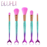 5/6/10PCS powder Rose gold set Brush Shape Oval crystal Makeup Brush Set Professional Foundation Powder Brush Kits DFDF