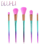 5/6/10PCS powder Rose gold set Brush Shape Oval crystal Makeup Brush Set Professional Foundation Powder Brush Kits DFDF