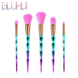 5/6/10PCS powder Rose gold set Brush Shape Oval crystal Makeup Brush Set Professional Foundation Powder Brush Kits DFDF