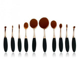 5/6/10PCS powder Rose gold set Brush Shape Oval crystal Makeup Brush Set Professional Foundation Powder Brush Kits DFDF