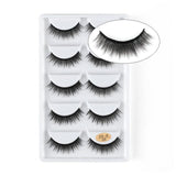 5 Pairs 3D Mink Hair Natural Cross False Eyelashes Long Messy Makeup  Fake Eye Lashes Extension Make Up Beauty Tools maquiagem