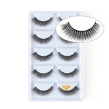 5 Pairs 3D Mink Hair Natural Cross False Eyelashes Long Messy Makeup  Fake Eye Lashes Extension Make Up Beauty Tools maquiagem