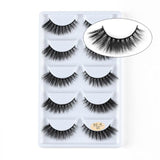 5 Pairs 3D Mink Hair Natural Cross False Eyelashes Long Messy Makeup  Fake Eye Lashes Extension Make Up Beauty Tools maquiagem