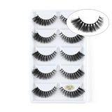 5 Pairs 3D Mink Hair Natural Cross False Eyelashes Long Messy Makeup  Fake Eye Lashes Extension Make Up Beauty Tools maquiagem