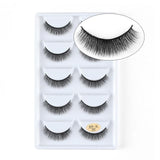 5 Pairs 3D Mink Hair Natural Cross False Eyelashes Long Messy Makeup  Fake Eye Lashes Extension Make Up Beauty Tools maquiagem