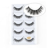 5 Pairs 3D Mink Hair Natural Cross False Eyelashes Long Messy Makeup  Fake Eye Lashes Extension Make Up Beauty Tools maquiagem