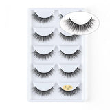 5 Pairs 3D Mink Hair Natural Cross False Eyelashes Long Messy Makeup  Fake Eye Lashes Extension Make Up Beauty Tools maquiagem