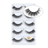 5 Pairs 3D Mink Hair Natural Cross False Eyelashes Long Messy Makeup  Fake Eye Lashes Extension Make Up Beauty Tools maquiagem