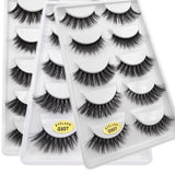 5 Pairs/Box 3d Mink lashes 100% Thick real mink false eyelashes natural for Beauty Makeup Extension fake Eyelashes false lashes