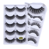 5 Pairs/Box Real Mink 3D False eyelashes Natural Short Winged Fake Eyelashes Cosmetic Made in China