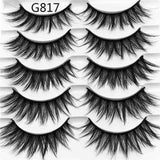 5 Pairs Luxurious Mink Hair False Eyelashes Thick Curled Full Strip Lashes Eyelash Extension Fashion Women Eyes Natural Makeup