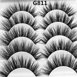 5 Pairs Luxurious Mink Hair False Eyelashes Thick Curled Full Strip Lashes Eyelash Extension Fashion Women Eyes Natural Makeup