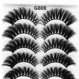 5 Pairs Luxurious Mink Hair False Eyelashes Thick Curled Full Strip Lashes Eyelash Extension Fashion Women Eyes Natural Makeup