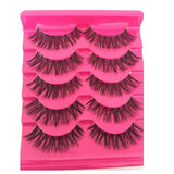 5 Pairs New Fashion Women Soft Natural Long Cross Fake Eye Lashes Handmade Thick False Eyelashes  Extension Beauty Makeup Tools