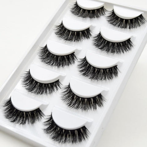 5 Pairs/Pack Visofree Eyelashes Fur Friendly Styles Mink Lashes Crisscross False Eyelash Hand Made Eye Lashes Makeup Maquiagem