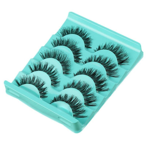 5 Pairs/set Stunning Makeup Handmade Messy Cross Natural False Eyelashes Eye Lashes Extension Tools Charming