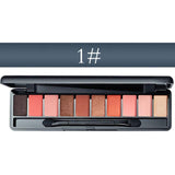 5 Styles 10 Colors Eyeshadow Palette Matte Glitter Shimmer Tropical Vacation Eye shadow Palette with Brush cosmetics Makeup Set