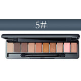 5 Styles 10 Colors Eyeshadow Palette Matte Glitter Shimmer Tropical Vacation Eye shadow Palette with Brush cosmetics Makeup Set