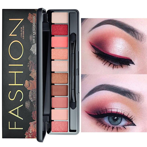 5 Styles 10 Colors Eyeshadow Palette Matte Glitter Shimmer Tropical Vacation Eye shadow Palette with Brush cosmetics Makeup Set