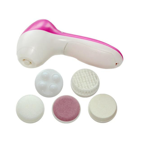 5 in 1 Electric Facial Cleanser Deep Clean Spa Waterproof Washing Machine Soft Brush Spin Face Lift Massage Skin Care Tool