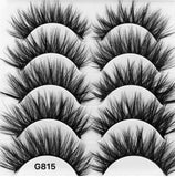 5 pairs 3D mink lashes false eyelashes natural makeup eyelash extension long cross volume soft fake eye lashes winged faux cils