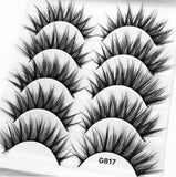 5 pairs 3D mink lashes false eyelashes natural makeup eyelash extension long cross volume soft fake eye lashes winged faux cils