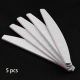 5 pcs/lot Sandpaper Nail File Lime 100/180 Double Side Sanding Buffer Block Set Grey Nail Files For UV Gel Polish Manicure Tool