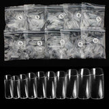 500PCS 10 Sizes White/  Clear /Natural False French Style Acrylic UV Gel Nail Tips Free Shipping