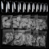 500PCS 10 Sizes White/  Clear /Natural False French Style Acrylic UV Gel Nail Tips Free Shipping